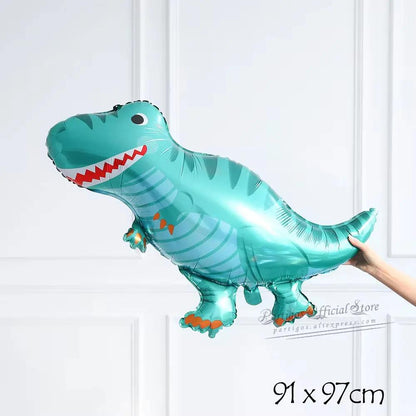 Large 4D Walking Dinosaur Balloons Jurassic Dinosaur Party Supplies Kids Birthdays Decorations Jungle Dragon Foil Globos Toys