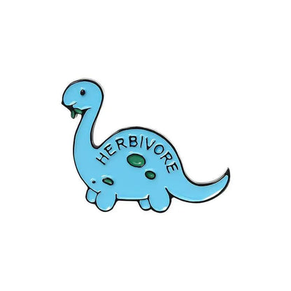 Dinosaur Series Enamel Pins Book Skate Rock LGBT Animal Brooches Lapel Badges Funny Cartoon Jewelry Gifts for Children Wholesale