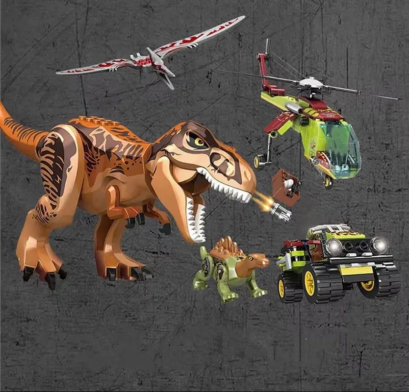 Dinosaur Spy Squad Hunting down Tyrannosaurus Boy Christmas Gift Brick Children'S Educational Toys Decoration