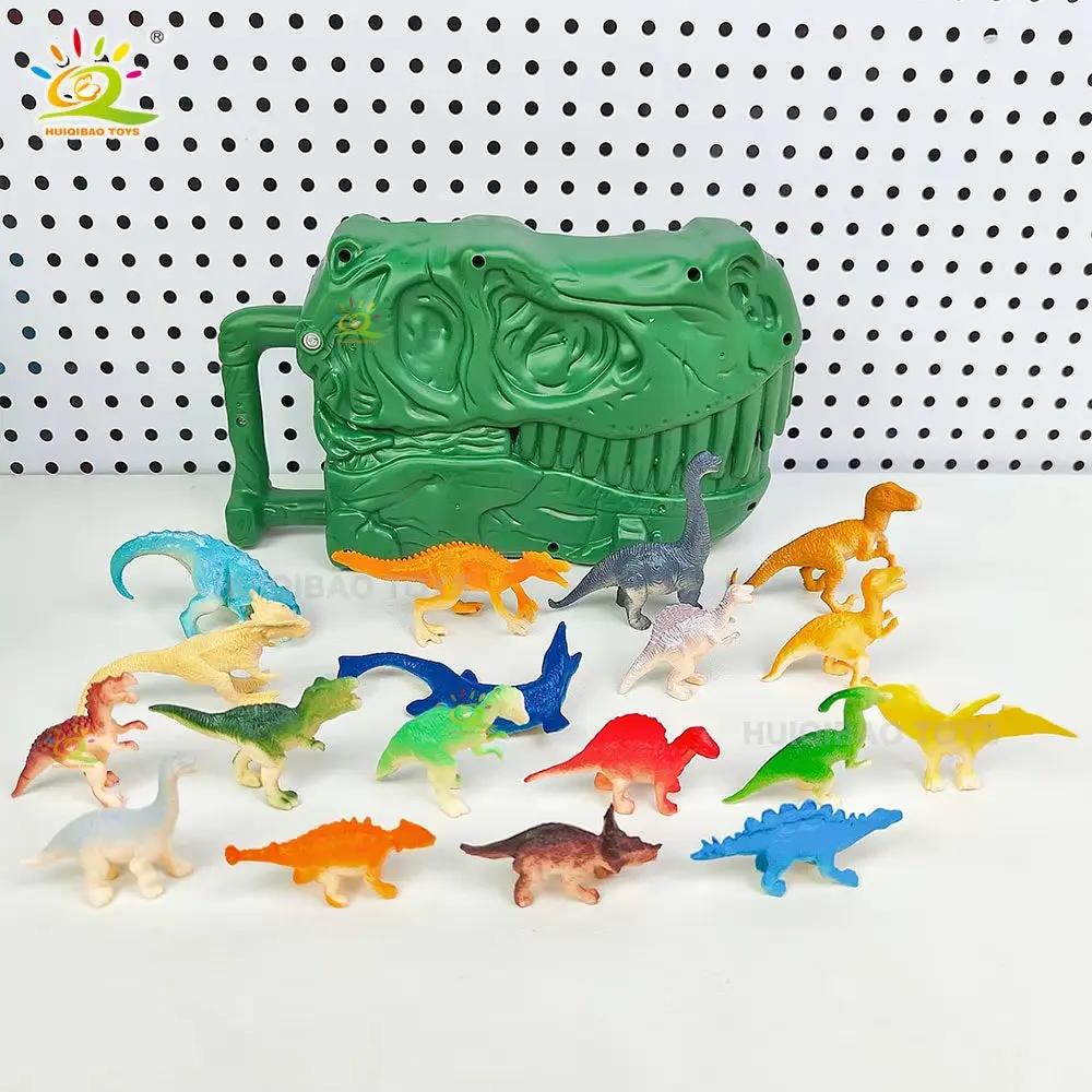 Mini Dinosaur Model Set, Dinosaur Head Storage Box, Realistic Dinosaur Children'S Toys, Desktop Decorations, Birthday Gifts