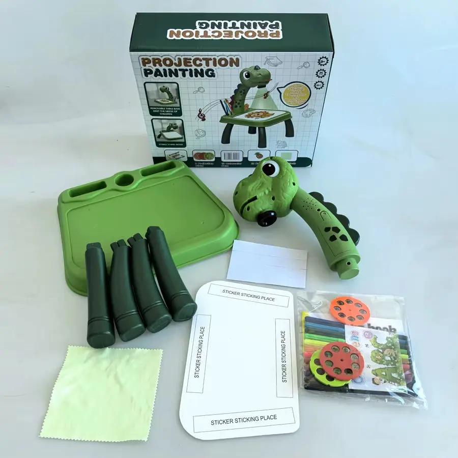 Children'S Projection Painting Table, Pony Shape, Graffiti Drawing Board, Electric with Music, Wipeable Drawing Board, Baby Earl