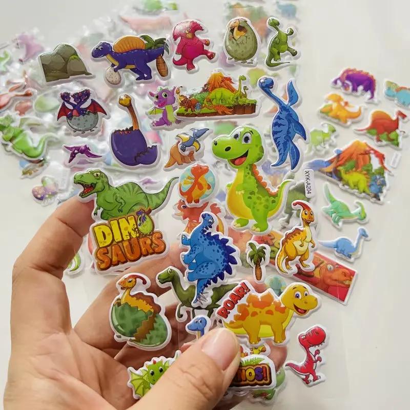 Cute Cartoon Dinosaur 3D Bubble Stickers for Scrapbooking Diary Decoration DIY Various Scenes Using Birthday Gift Stickers