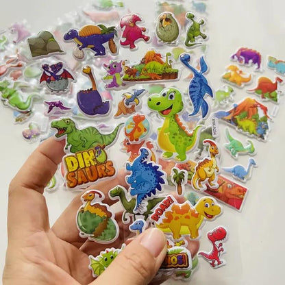 Cute Cartoon Dinosaur 3D Bubble Stickers for Scrapbooking Diary Decoration DIY Various Scenes Using Birthday Gift Stickers