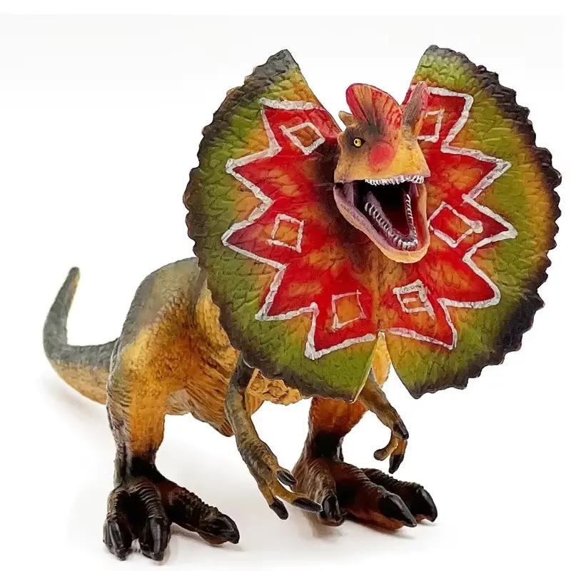 Dilophosaurus Toy, Dinosaur Toy with Moveable Mouth, Cool Plastic Dinosaur Animal Figures, Birthday Cake Toppers, Party Favors