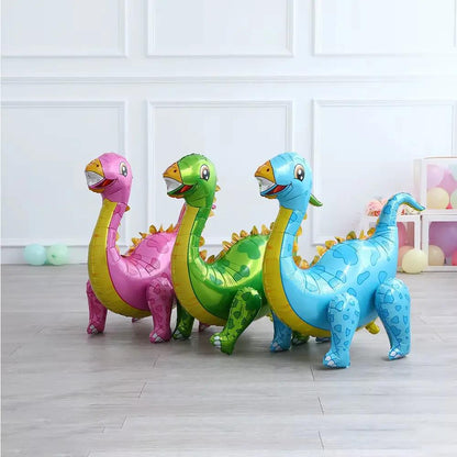 Large 4D Walking Dinosaur Balloons Jurassic Dinosaur Party Supplies Kids Birthdays Decorations Jungle Dragon Foil Globos Toys