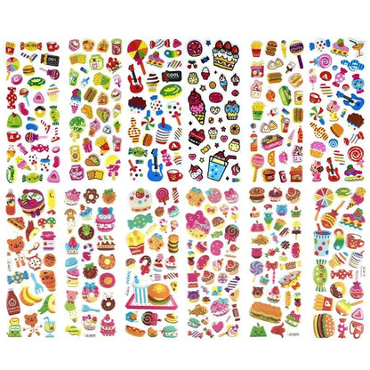 12 Sheets/Set 3D Dinosaur Stickers for Kids Toys Home Wall Decor Cartoon Sticker Scrapbooking Boys Notebook Diary Label