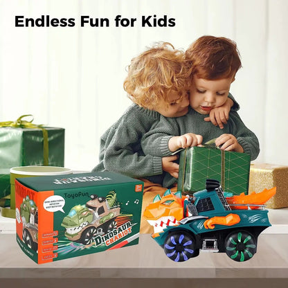 Dinosaur Car Toy for Kids - Electric Dancing Deformation Rotating Features Perfect Gift for Boys & Girls on Christmas or Birthda