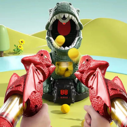 Kid Dinosaur Shooting Transporter Truck Tyrannosaurus Rex Ball Soft Bullet Gun Parent Child Interactive Puzzle Outdoor Sport Toy