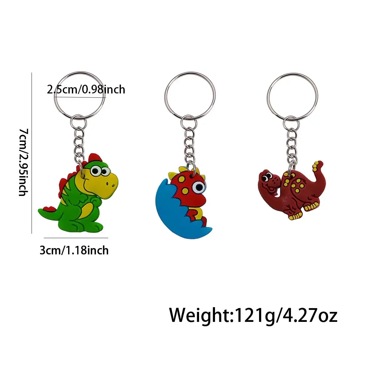 36Pcs Cartoon Animal Key Chain, Mini Cute Dinosaur Keyring Classroom Prizes,Ornament Purse Bag Handbag ，Birthday Party Favors