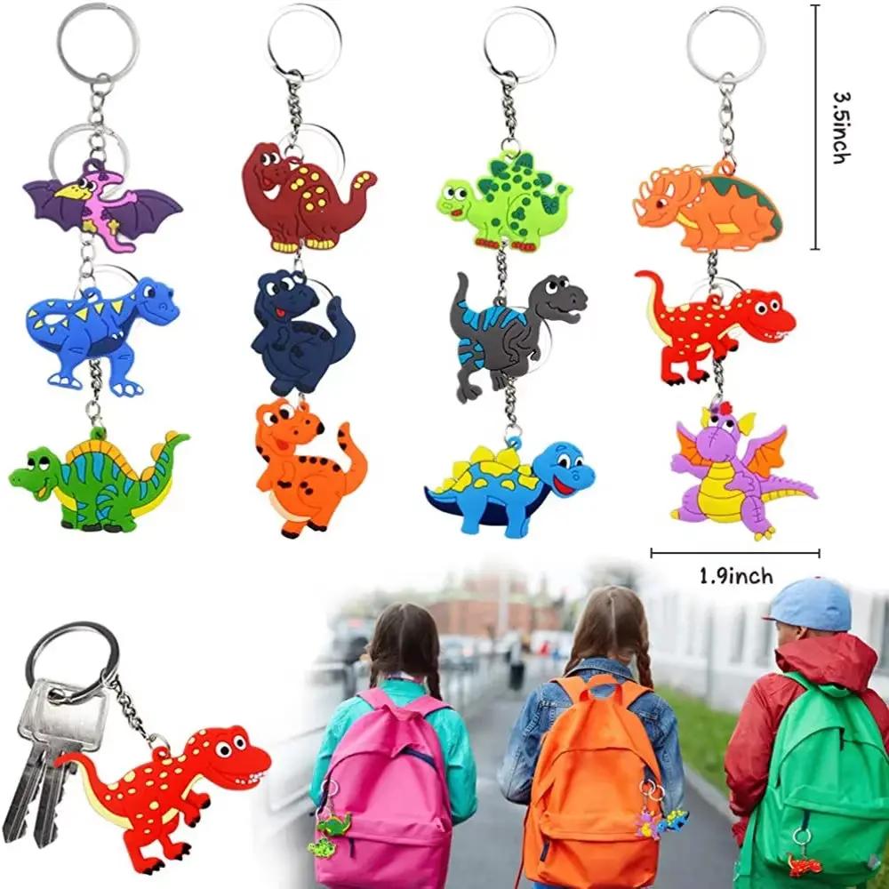 Dinosaur Party Goodie Bags Fillers Tattoo Keychain Rubber Slap Bracelet Dino Ring Kids Dinosaur Birthday Party Supplies Gift Toy