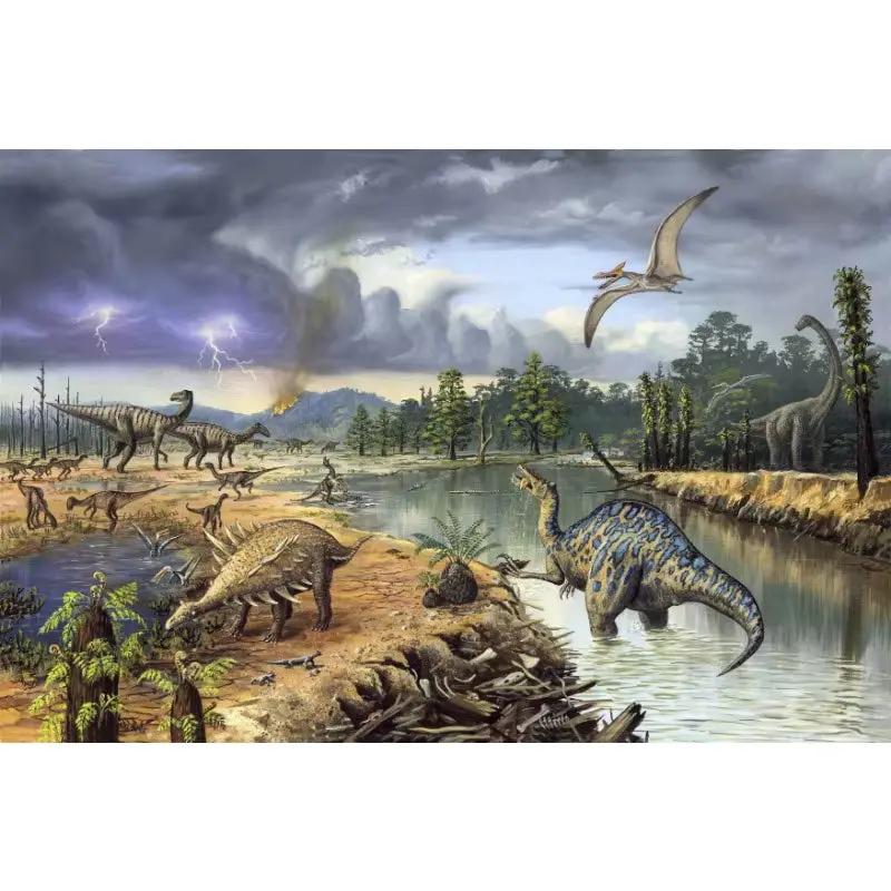 100 Pieces Jigsaw Puzzle Assembling Picture Cartoon Animals Dinosaurs Decompression Puzzles Toy Educational Gifts