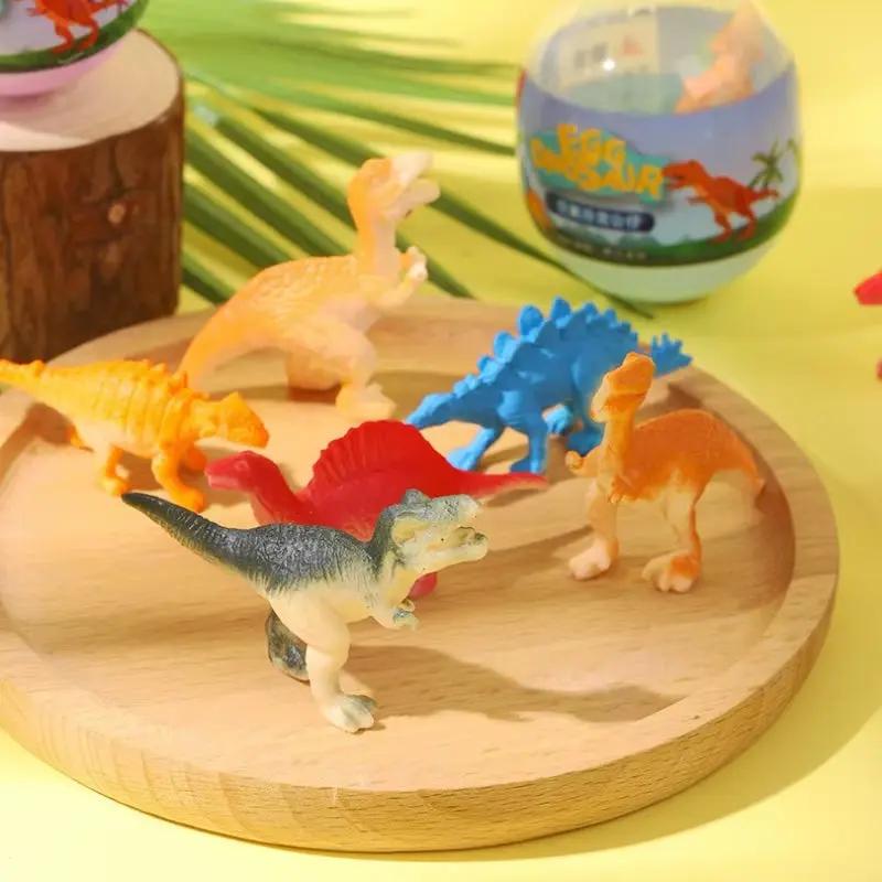 Childrens 10Pcs Mini Simulated Dinosaur Model Surprise Capsule Egg Kids Boys Lovely Birthday Party Favors Toys for 2-4 Years Old