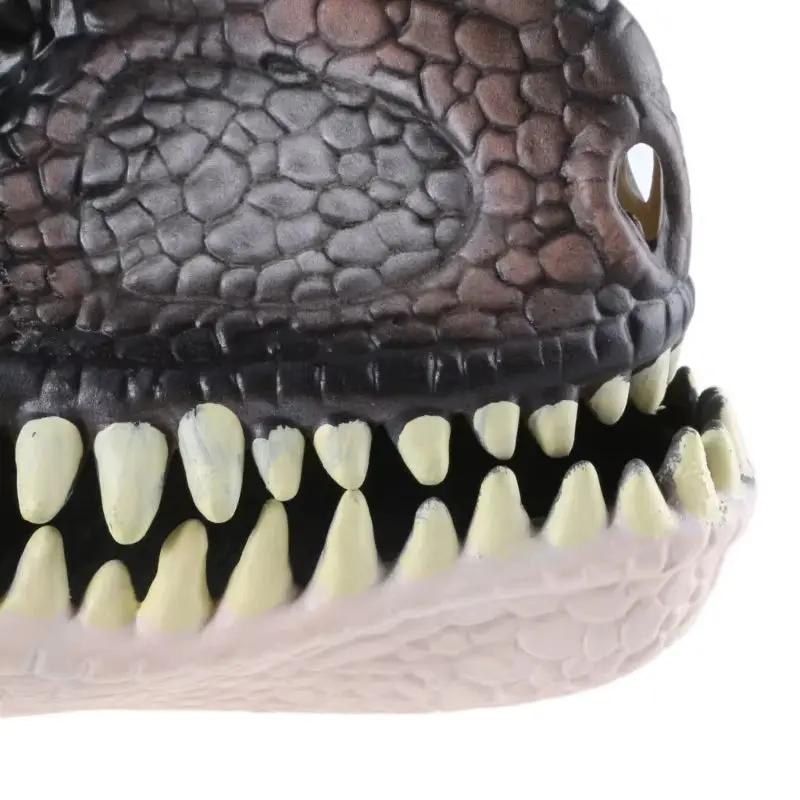 Cosplay Dinosaur Mask Realistic Tyrannosaurus Rex Masks with Moving Jaw for Party Halloween Gift for Jurassic Fans 87HA