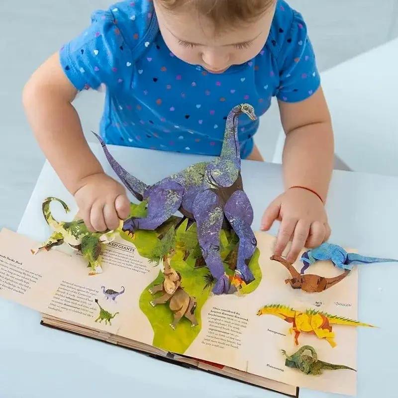3D Encyclopedia Prehistorica Dinosaurs Folding Pop-Up Interest Dinosaur Picture Book Science Popularization Children'S Gifts