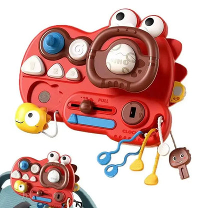 Baby Multifunctional Steering Wheel Toy Early Education Cute Dinosaur Button Control Fun Sturdy Children'S Educational Toy