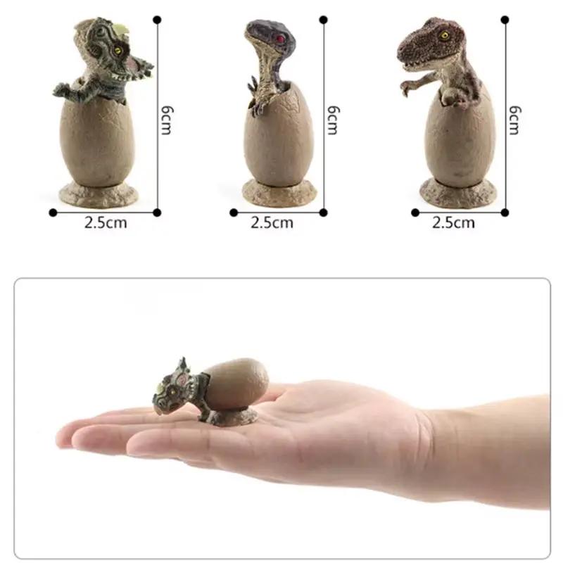 3 Pcs/Set Mini Hatching Dinosaur Egg Kids Toy Growing Dinosaur Baby Action Figure Early Educational for Children Gifts