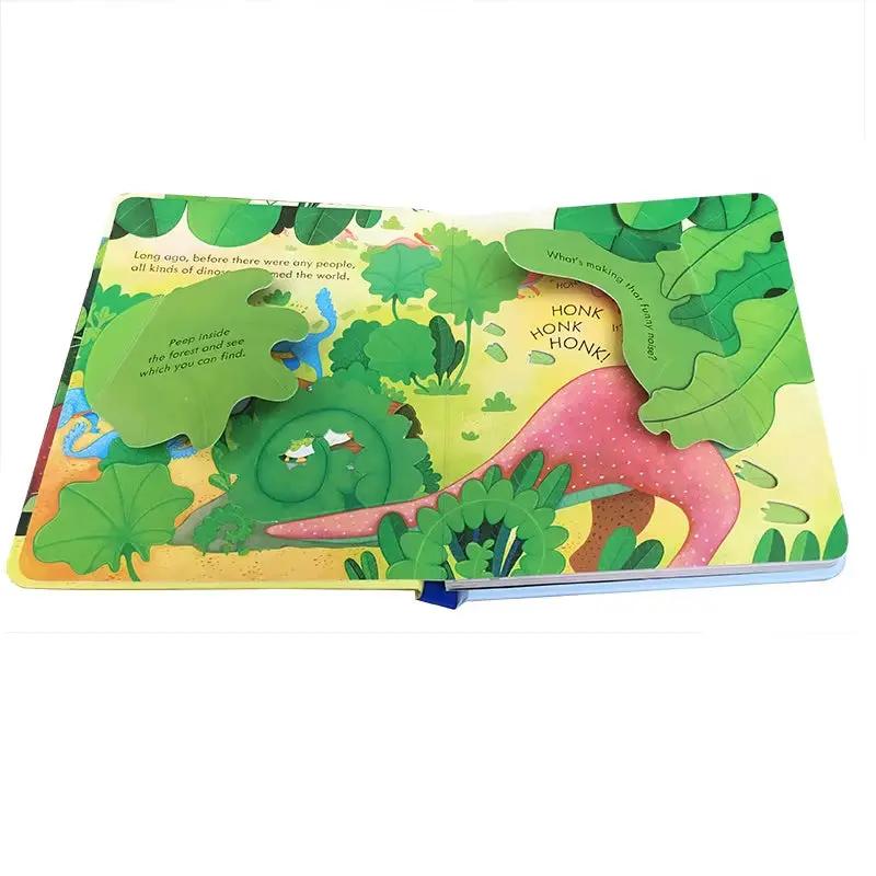 Usborne Peep inside Dinosaurs 3D Flap Picture Book for Kids Baby Bedtime Reading Montessori Educational English Book