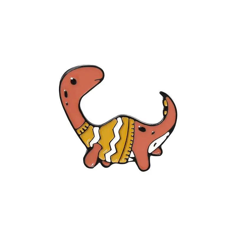Dinosaur Series Enamel Pins Book Skate Rock LGBT Animal Brooches Lapel Badges Funny Cartoon Jewelry Gifts for Children Wholesale