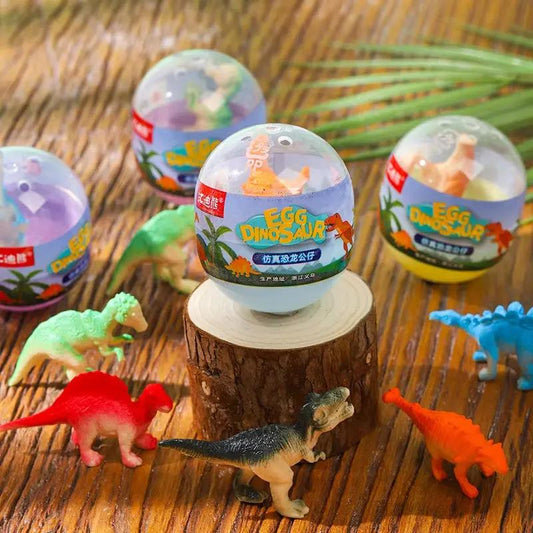 Childrens 10Pcs Mini Simulated Dinosaur Model Surprise Capsule Egg Kids Boys Lovely Birthday Party Favors Toys for 2-4 Years Old