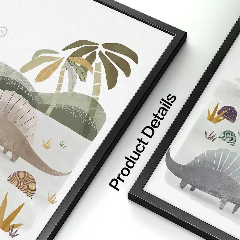 Dinosaur Brachiosaurus Tyrannosaurus Triceratops Wall Art Canvas Painting Nordic Posters and Prints Picture Baby Kids Room Decor