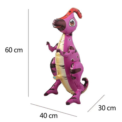 3D Standing Large Foil Dinosaur Tyrannosaurus Balloons Kids Dinosaur Birthday Party Decoration Inflatable Safari Favors Supplies