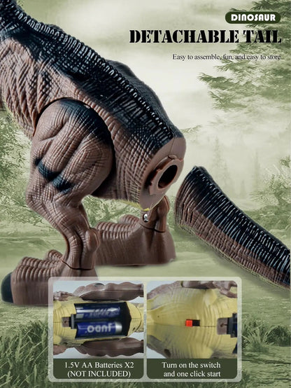 Dinosaur Toys for Kids 3+, Electric Audiovisual Dinosaur Model Electronic Walking Robot Dinosaur Toy Not Include Battery
