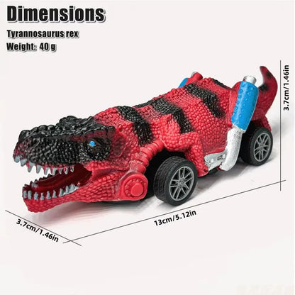 6- Pack ABS Dinosaur Revolving Toy Cars: Unbeatable Durability, Batteryless Design, and Soft - Rubber, Drop - Proof Build! Ide