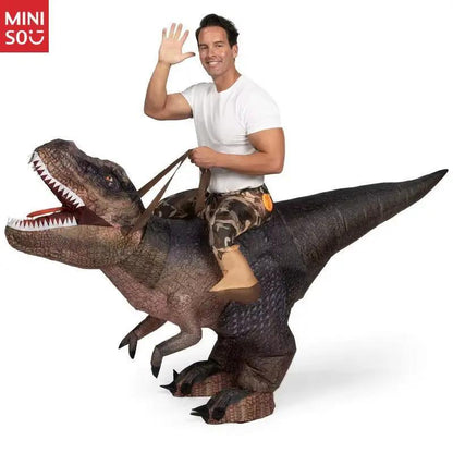 The Ultimate Halloween Party Costume: Inflatable Dinosaur Suit for Adults & Kids