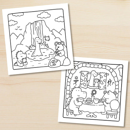 JURASSIC PARK Bold-Easy Patterns Coloring Book for Adults Cute Drawing Book Perfect Gift for Party and Birthday