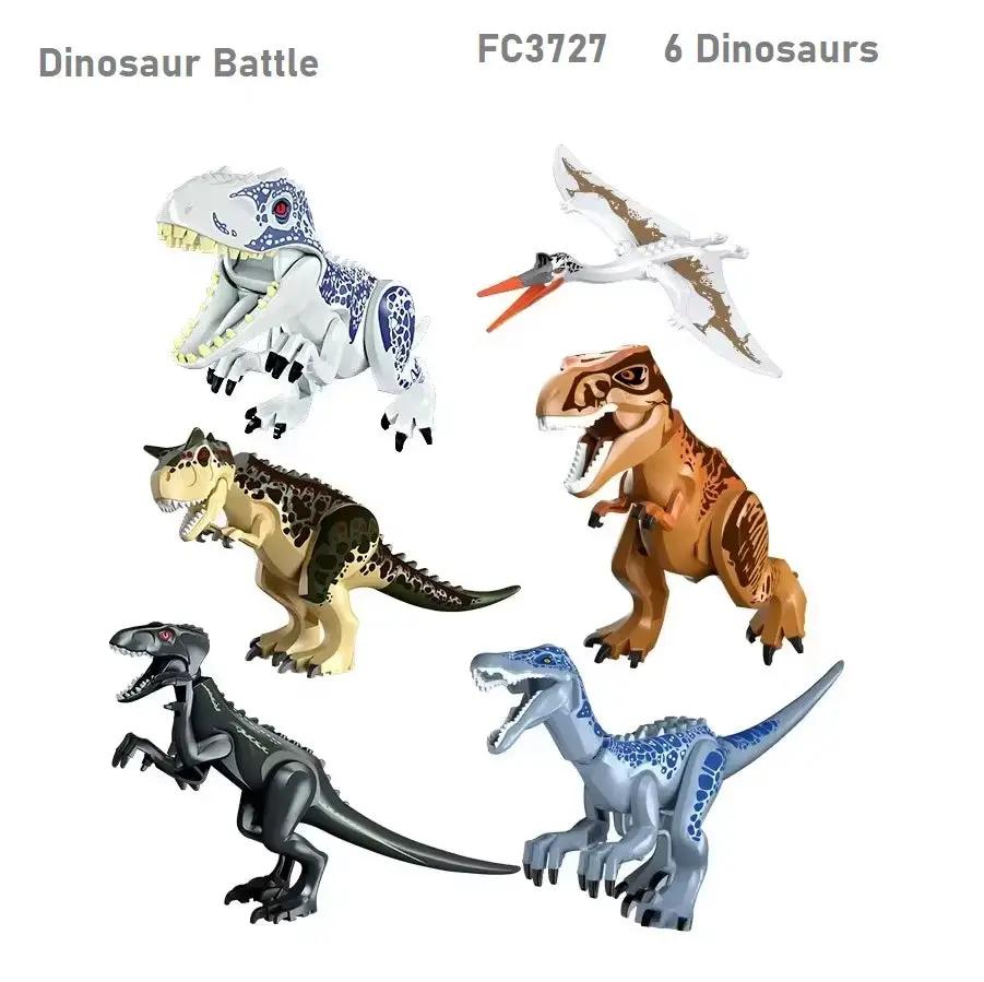 Jurassic Dinosaur Rescue Adventure Building Set with Movable T-Rex Figure Sturdy Tree House & Rescue Truck Model Building Blocks