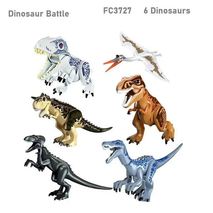 Jurassic Dinosaur Rescue Adventure Building Set with Movable T-Rex Figure Sturdy Tree House & Rescue Truck Model Building Blocks