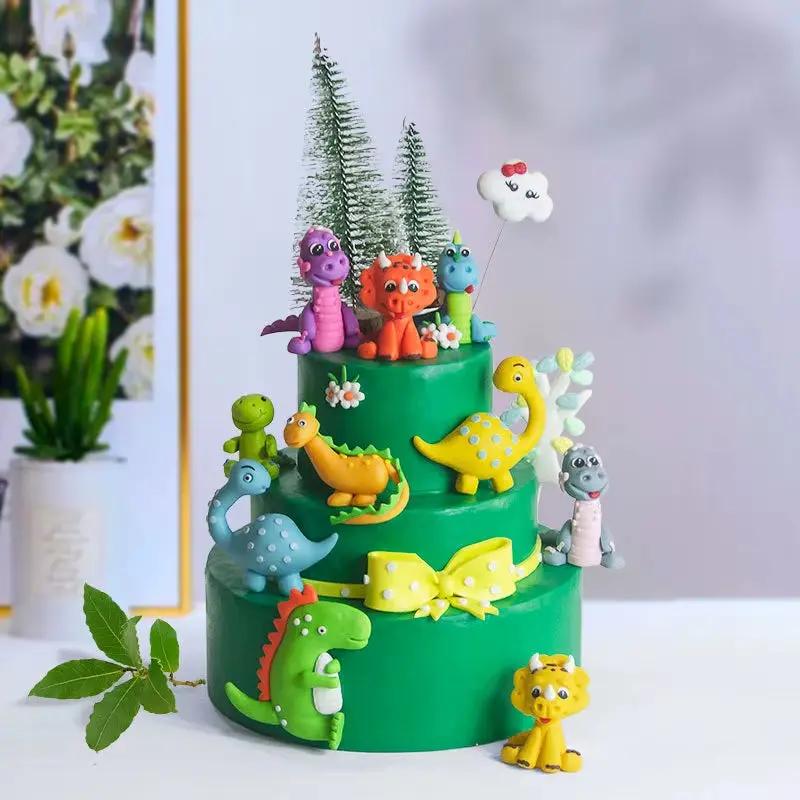 Dinosaur Cake Topper Birthday Decor Roar Dinosaur Birthday Party Cake Decor Baby Shower Gift Kids Cake Dessert Baking Decorating