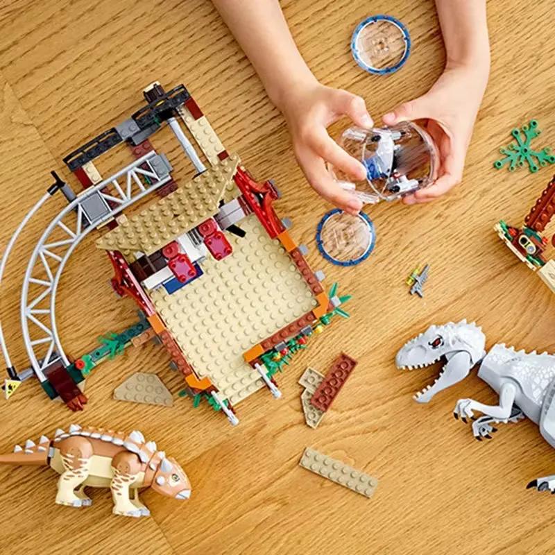 Tyrannical Tyrannosaurus Rex Vs. Ankylosaurus 75941 Jurassic Series Children'S Dinosaur World Model Boy Building Block Toy Gift