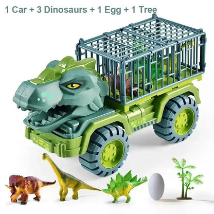 Boys Car Toys Dinosaur Truck Transport Carrier Vehicle Dino Animal Model Tyrannosaurus Rex Truck Game Children Birthday Gifts
