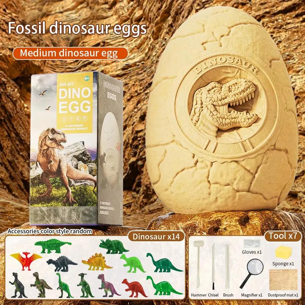Children Archaeology Dig Dinosaur Eggs Toy Dinosaur Fossils Boys and Girls Diy Handmade Blind Box Dig Earth Dig Treasure Puzzle