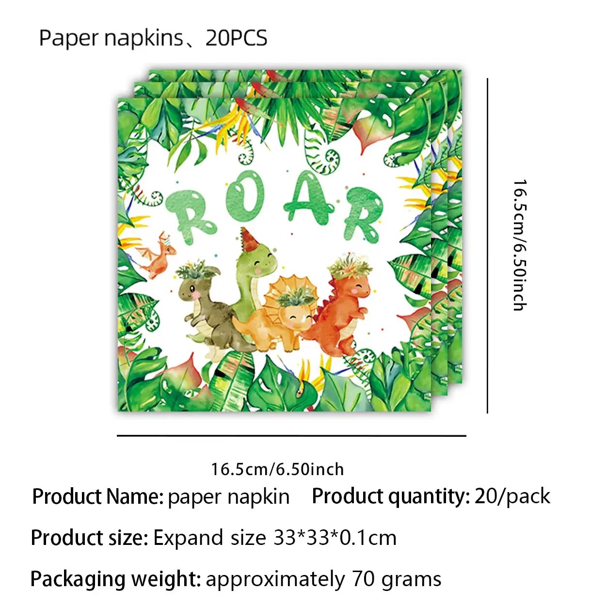 Dinosaur Birthday Party Supplies Disposable Tableware Dino Roar Plates Napkins Cups Tablecloth Banner Party Decorations for Boys