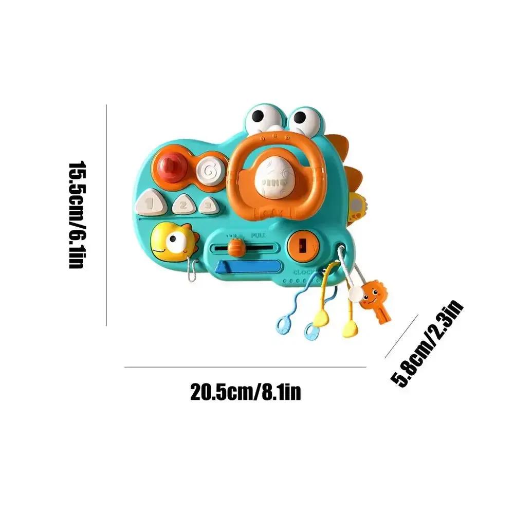 Baby Multifunctional Steering Wheel Toy Early Education Cute Dinosaur Button Control Fun Sturdy Children'S Educational Toy