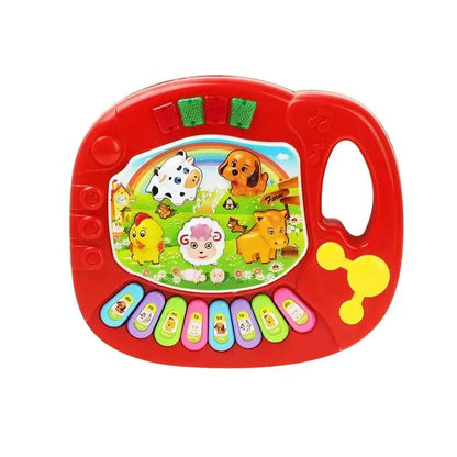Kids Cartoon Piano Keyboard Game with Animal Sounds Flashing Light Music Baby Instrument Music Toys Educational Toys Kids Gifts