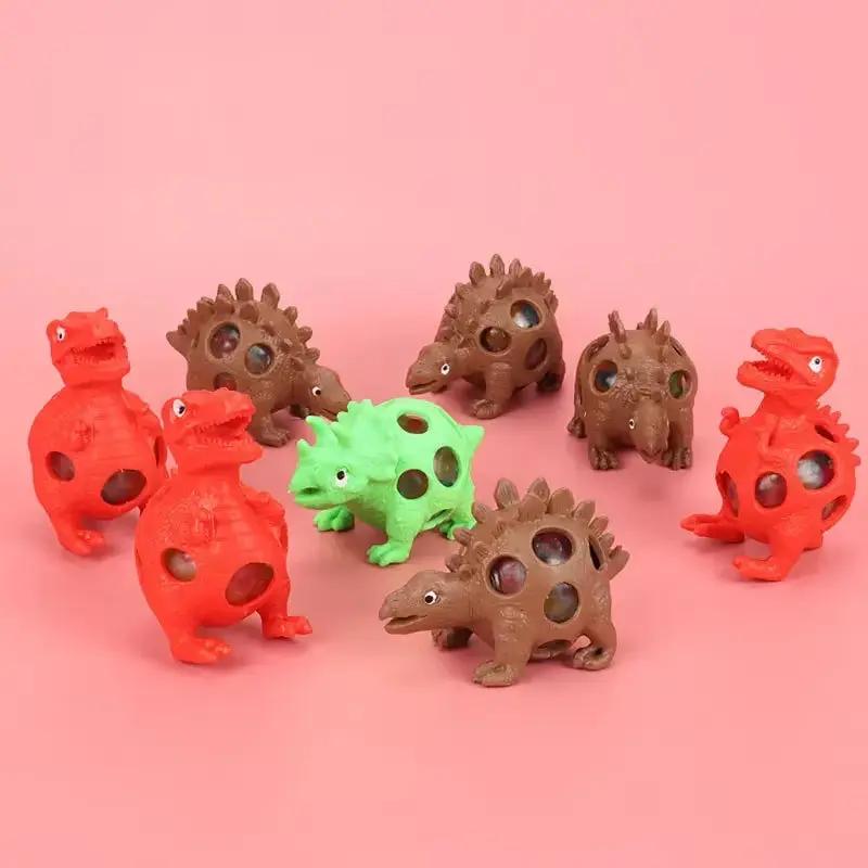 Dinosaur Grape Balls, Pinch Fun, Creative Dinosaur Stress Relief, Kids Party Favors, Birthday Filler Prizes, 3 Pack