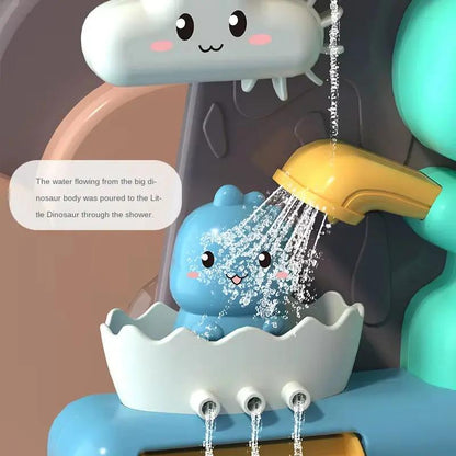 Baby Bath Toys for Kids Cartoon Dinosaur Suction Cup Dinosaur Bath Toys for Toddlers Animal Sprinkler Waterwheel Water Spray Toy