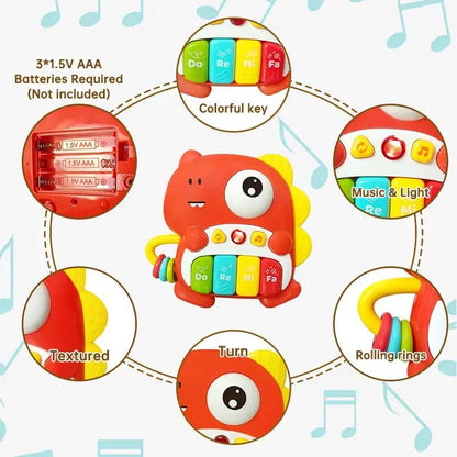 Baby Electronic Piano Toys Music&Light Keyboards Animals Instrument Toys Montessori Educational Toddlers 18-36 Months Baby Gifts