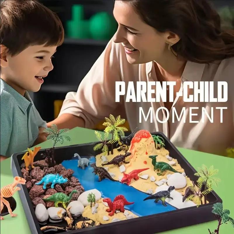 Dinosaur Habitat Experiment Set With,Encourages Creativity,Dinosaur Models to Develop Hands-On Skills,Jurassic Dinosaur Toys Set