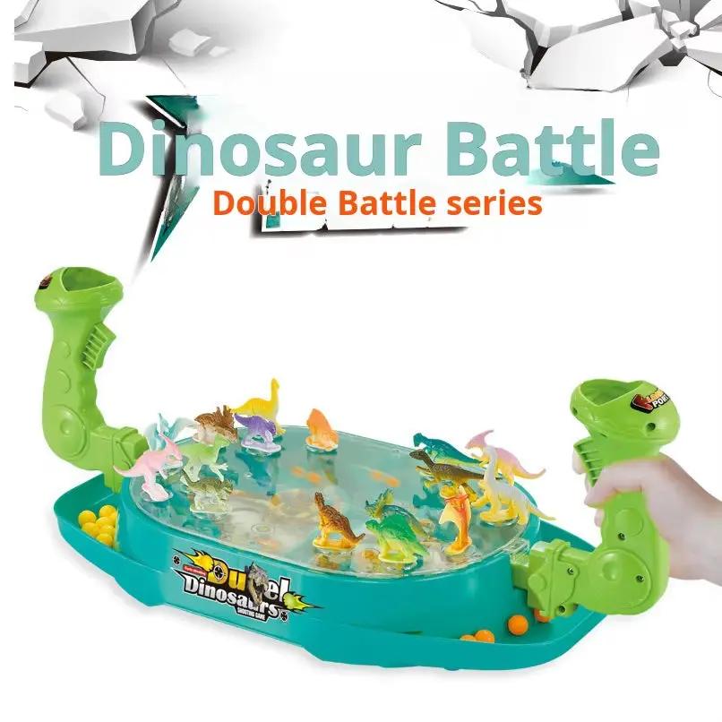 Children'S Two-Player Battle Catapult Dinosaur Board Game Pinball Catapult Toy Parent-Child Interactive Educational Toy