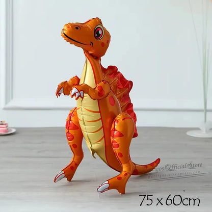Large 4D Walking Dinosaur Balloons Jurassic Dinosaur Party Supplies Kids Birthdays Decorations Jungle Dragon Foil Globos Toys