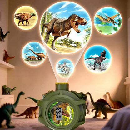 24 Prehistoric Dinosaur Images Projector Children Watches for Boys 3D Dinosaur Kids Watch Digital Clock Student Toys Gifts