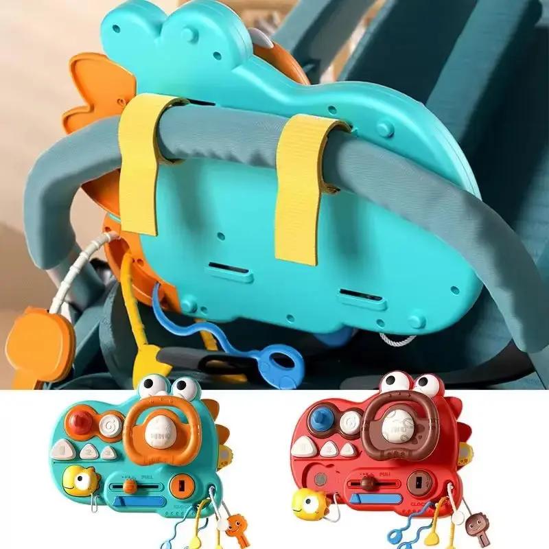 Baby Multifunctional Steering Wheel Toy Early Education Cute Dinosaur Button Control Fun Sturdy Children'S Educational Toy