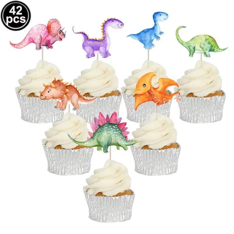 3 Tier Dinosaur Cupcake Stand Party Decor Cupcake Toppers Dino Dessert Tower Jungle Dino Theme Kid Boy Birthday Party Supplies