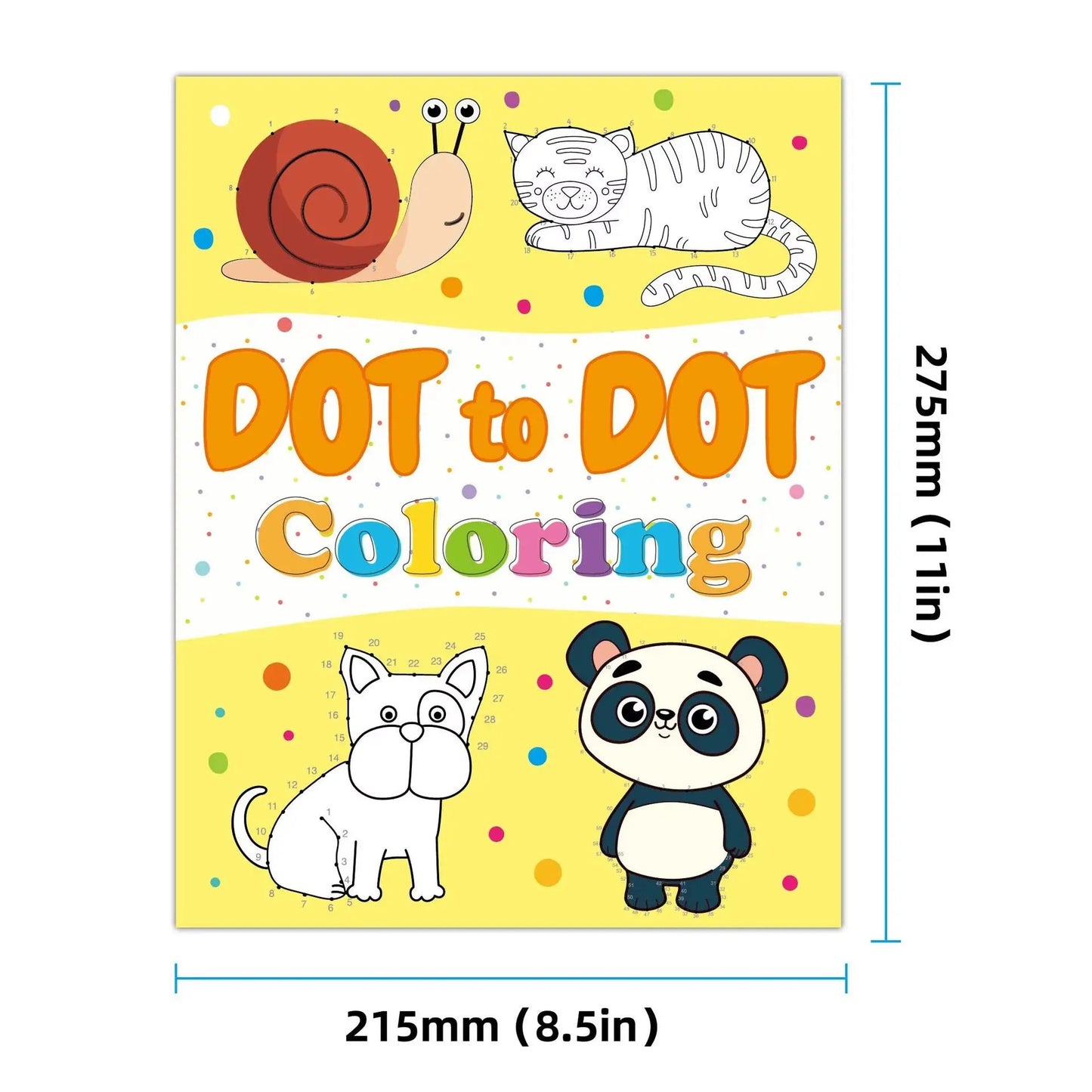 2-In-1 Jumbo Dot to Dot and Draw Activity Book - Connect the Dots to Create Dinosaurs, Tracing, Coloring, Counting Practice Book