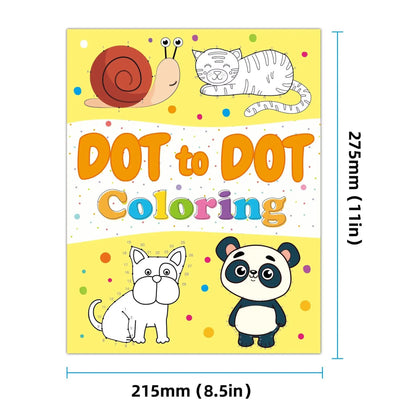 2-In-1 Jumbo Dot to Dot and Draw Activity Book - Connect the Dots to Create Dinosaurs, Tracing, Coloring, Counting Practice Book