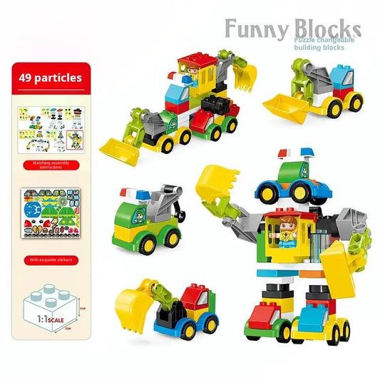 40PCS Dinosaur Valley Building Blocks Set Large Particle Animal Dinosaur World Model Toy Bricks Compatible with Children'S Toys